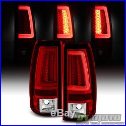 1999 2000 2001 2002 Chevy Silverado/GMC Sierra LED Tube Tail Lights Brake Lamps