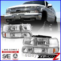 1999-2000-2001-2002 Chevy Silverado Signal Bumper Headlights LED Red Taillights