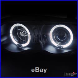 1999-2001 BMW E46 3-Series 4Dr Black LED Projector Headlights+Smoke Tail Lamps