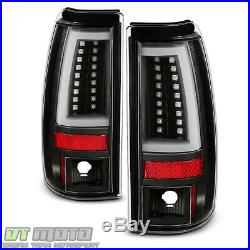 1999-2002 Chevy Silverado 99-06 GMC Sierra Black Edition LED Tube Tail Lights