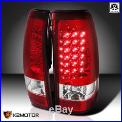 1999-2002 Chevy Silverado LED Tail Lights Lamps Red Set