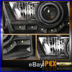 1999-2004 FORD F250 F350 Super-Duty LED Black Headlights+Signal+Smoke Tail Light