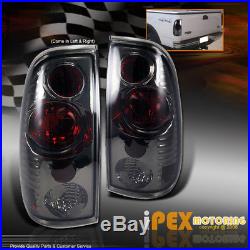 1999-2004 FORD F250 F350 Super-Duty LED Black Headlights+Signal+Smoke Tail Light