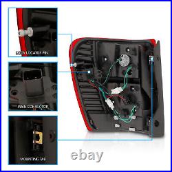 1999-2004 For Jeep Grand Cherokee Red Euro LED Rear Brake Tail Lights Pair