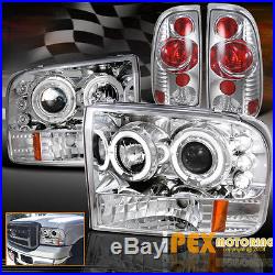 1999-2004 Ford F250/F350 SUPER-DUTY Halo LED Projector Headlight With Tail Light