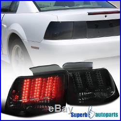 1999-2004 Ford Mustang LED Sequential Tail Lights Signal Brake Lamps Smoke