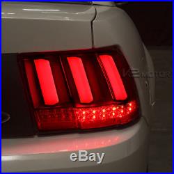 1999-2004 Ford Mustang Sequential LED Tail Lights Lamps Black Left+Right