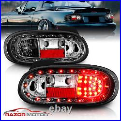1999-2005 For Mazda Miata MX-5 Black LED Brake Tail Lights Set
