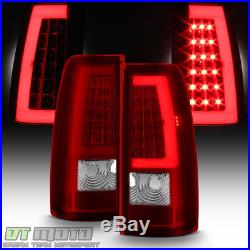 1999-2006 GMC Sierra 1500 99-02 Chevy Siverado Red LED Tube Tail Lights Lamps