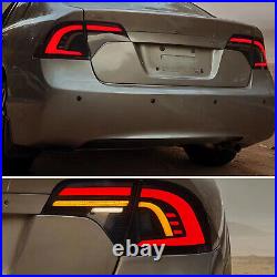 1Pair Full LED Tail Lights For Honda Civic Sedan 2006-2011 Start up Animation