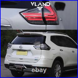 1Pair LED Smoked Tail Lights Assembly For Nissan Rogue 2014-2019 LED Rear lights