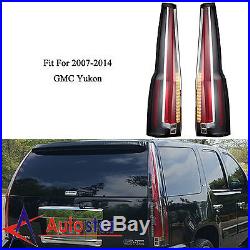 1 Pair LED Rear Tail Lights For 07-14 Chevy Chevrolet Suburban Tahoe GMC Yukon