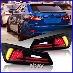 1 Pair LED Tail Lights for Lexus IS250 IS350 ISF 2006-2013 Smoked Light VLAND