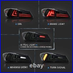 1 Pair LED Tail Lights for Lexus IS250 IS350 ISF 2006-2013 Smoked Light VLAND
