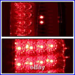 2000-2006 Chevy Suburban 1500 2500 Tahoe Red Clear LED Tail Lights Brake Lamps