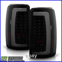 2000-2006 Chevy Suburban Tahoe GMC Yukon Black Smoke LED Tube Tail Lights Lamps