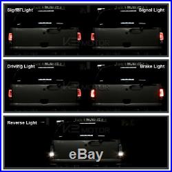 2000-2006 Chevy Tahoe Suburban GMC Yukon Denali LED Light Bar Tail Lights Pair
