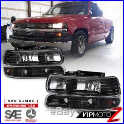 2000-2006 Tahoe Black Parking Headlights Tail Lights Assembly LED Driving Fog
