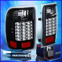 2001-2011 Ford Ranger Pickup Xl Xlt Led Tail Light Lamp Black Housing Rear Brake