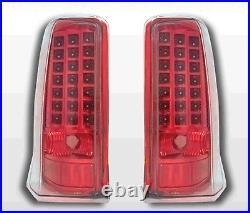 2002 2003 2004 2005 2006 Red Clear LED Brake Tail Lights For Cadillac Escalade