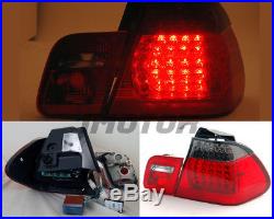2002 2003 2004 2005 BMW E46 3 Series Sedan Red Smoke FULL LED Tail Lights Pair