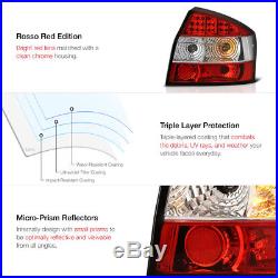 2002-2005 Audi A4 B6 Sedan CLEAN FACTORY STYLE RED LED Brake Lamps Tail Lights