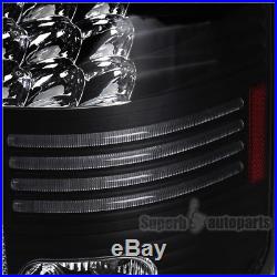 2002-2006 Dodge Ram 1500 2500 3500 Black Clear Lens LED Tail Brake Lights