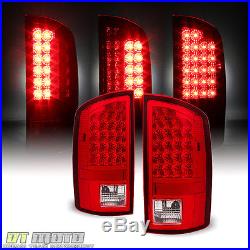 2002-2006 Dodge Ram 1500 2500 3500 Red Clear LED Tail Brake Lights Left+Right