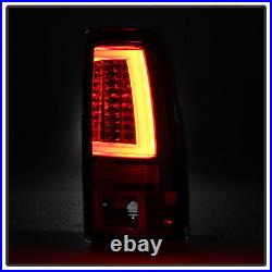 2003 2004 2005 2006 Chevy Silverado Red Smoke LED Tube Tail Lights Brake Lamps