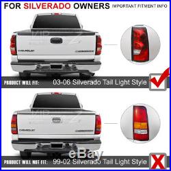 2003-2006 Chevrolet Silverado SMOKE OLED Neon Tube LED Tail Lights Brake Lamps