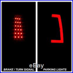 2003-2006 Chevy Silverado 1500 2500 3500 Black LED Tube Tail Lights Brake Lamps