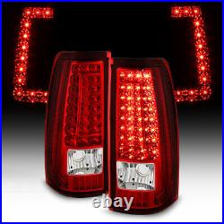 2003-2006 Chevy Silverado 1500 2500 3500 GMC Sierra LED Strip Tail Lights Lamps