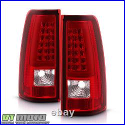 2003-2006 Chevy Silverado 1500 2500 3500 Red LED Tube Tail Lights Brake Lamps