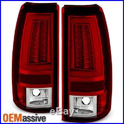 2003-2006 Chevy Silverado GMC Sierra 1500 2500HD 3500 Red LED Tube Tail Lights