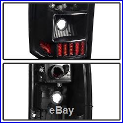 2003-2006 Chevy Silverado GMC Sierra 1500 2500 LED Tail Lights Brake Lamps Black