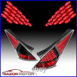 2003 2007 For 350Z JDM LED Brake Tail Lights All Black Rear Lamps Pair