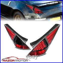 2003 2007 For 350Z JDM LED Brake Tail Lights All Black Rear Lamps Pair
