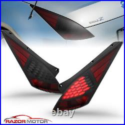 2003 2007 For 350Z JDM LED Brake Tail Lights All Black Smoke Rear Lamps