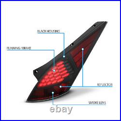 2003 2007 For 350Z JDM LED Brake Tail Lights All Black Smoke Rear Lamps