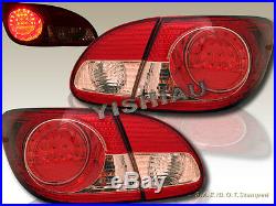 2003-2008 Toyota Corolla Red Led Tail Lights