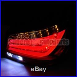 2004-2007 BMW E60 5-Series 525i/530i 4DR Red Lens Tail Brake Lights with LED Bar