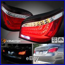 2004-2007 BMW E60 5-Series 525i/530i Red LED Light Bar Tail Brake Lamps Pair