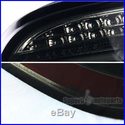 2004-2007 BMW E60 5-Series LED Bar Glossy Black Housing Smoke Lens Tail Lights
