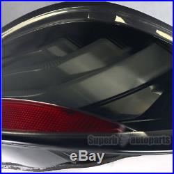 2004-2007 BMW E60 5-Series LED Bar Glossy Black Housing Smoke Lens Tail Lights