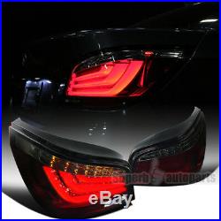 2004-2007 BMW E60 5-Series LED Chrome Housing Red Smoke Lens Tail Lights