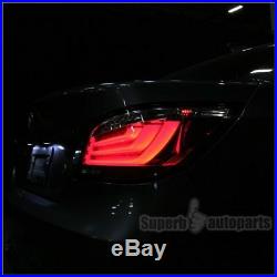 2004-2007 BMW E60 5-Series LED Chrome Housing Red Smoke Lens Tail Lights