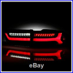 2004-2008 Acura TSX Black Full LED Tube Tail Lights Brake Lamps 4pcs Left+Right