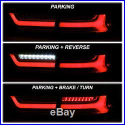 2004-2008 Acura TSX Red Clear LED Tube Tail Lights Brake Lamps 4pcs Left+Right