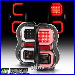 2004-2009 Dodge Durango SUV Black LED Tube Tail Lights Brake Lamps Left+Right