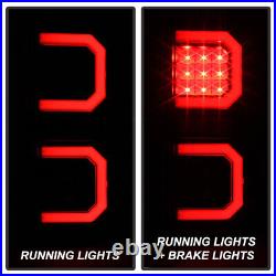 2004-2009 Dodge Durango SUV Black LED Tube Tail Lights Brake Lamps Left+Right
